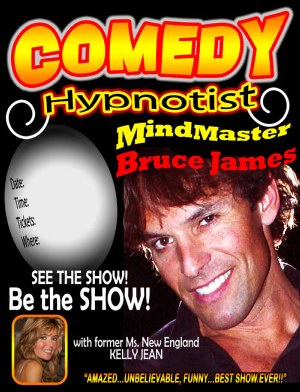 Comedy Hypnotist Stage Hypnotist Comedian Hypnotist performing stage hypnosis Bruce James